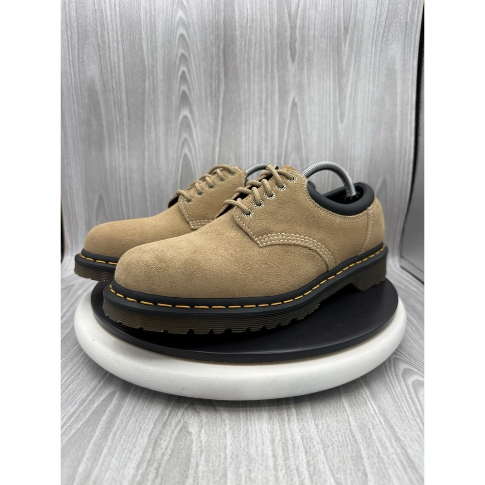 Dr. Martens 8053 Waxy Suede Mens Size 10 Savannah Brown Leather Chunky Shoes NEW